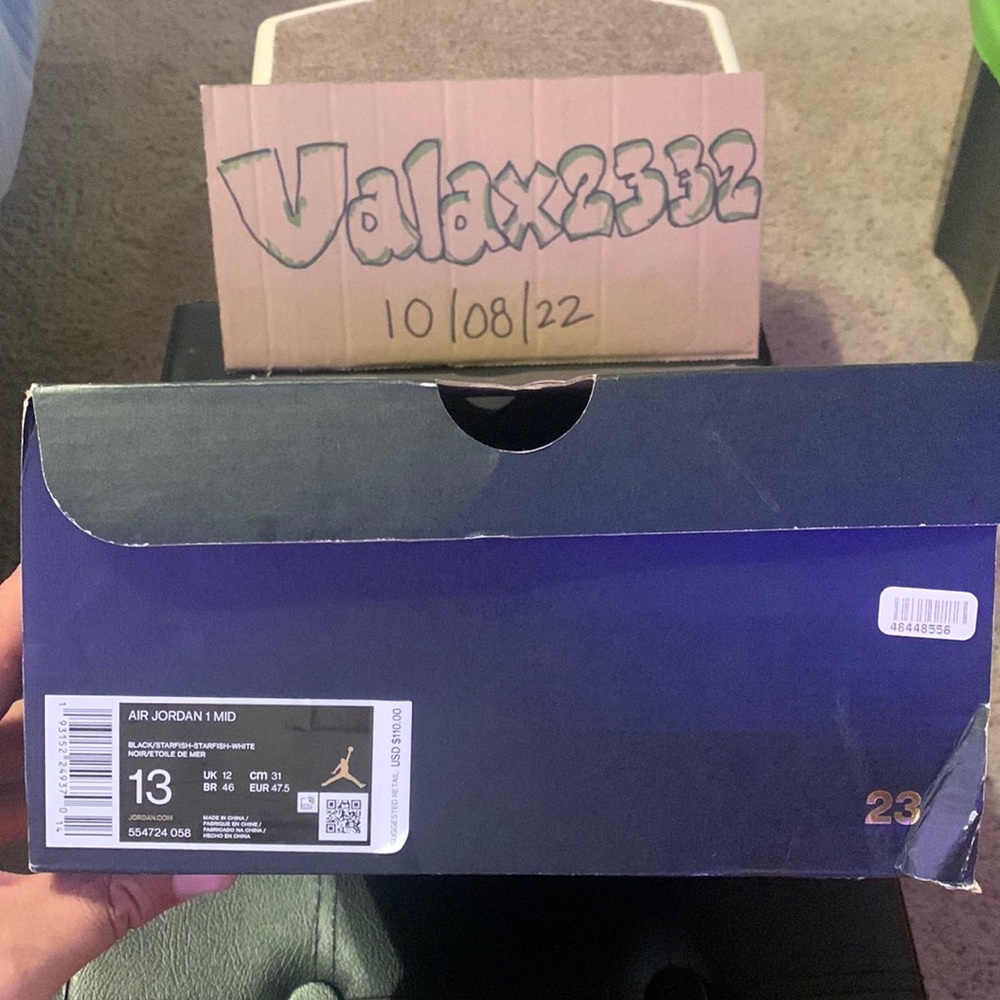 Jordan 1 Mid Shattered Backboard Black Starfish